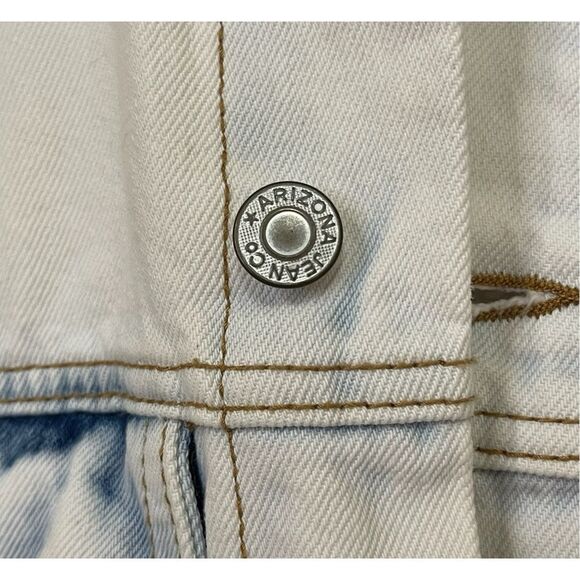 NWT ARIZONA JEAN CO Jacket Men's Small White Blue Extreme Bleach Denim Cotton - Picture 4 of 13